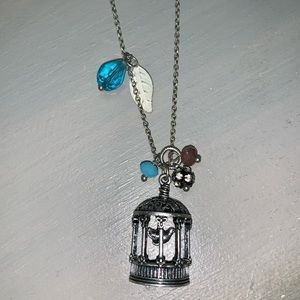 💕Birdcage charm necklace